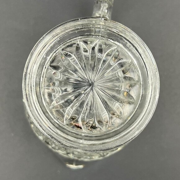 Anchor Hocking Wexford Glass Creamer Crystal Diamond Cut‎ Pattern - Picture 5 of 6
